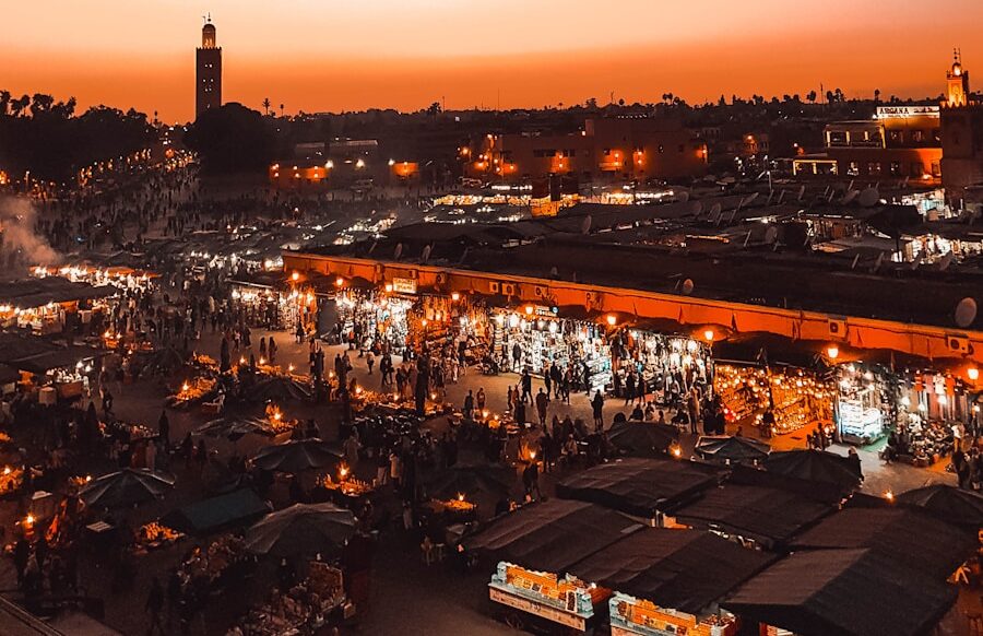 city during night