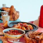 food served on table